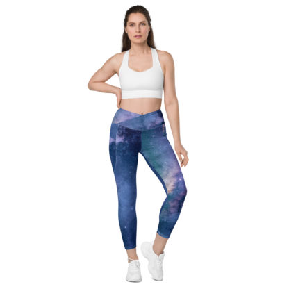 Crossover leggings with pockets galaxy - Image 7