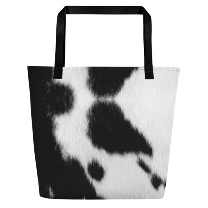 All-Over Print Large Tote cow print Bag - Image 2