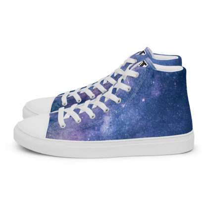 Men’s high top canvas galaxy shoes - Image 10