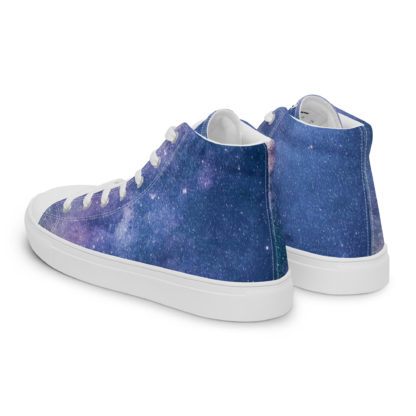 Men’s high top canvas galaxy shoes - Image 3