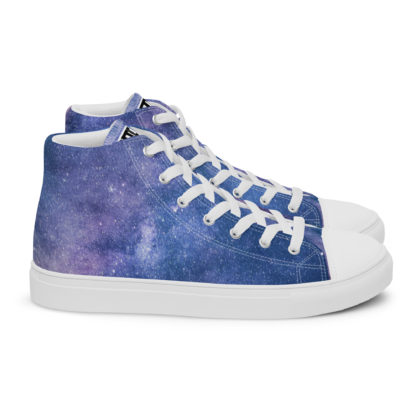 Men’s high top canvas galaxy shoes - Image 5