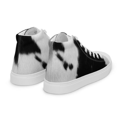 Men’s high top canvas cow print shoes - Image 4