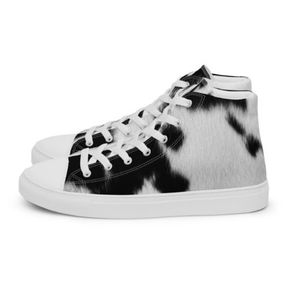 Women’s high top canvas cow print shoes - Image 2