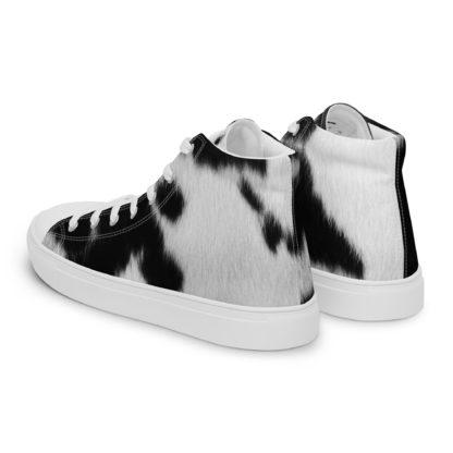 Women’s high top canvas cow print shoes - Image 3