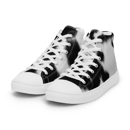 Women’s high top canvas cow print shoes - Image 7