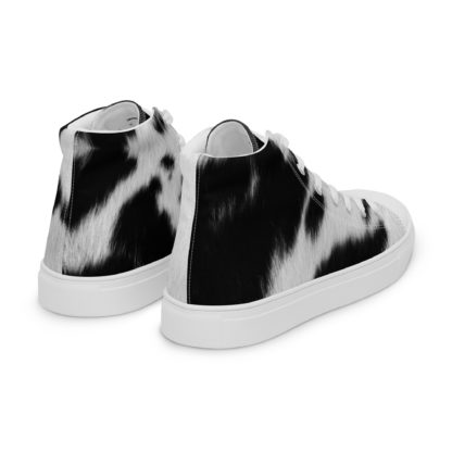 Women’s high top canvas cow print shoes - Image 5