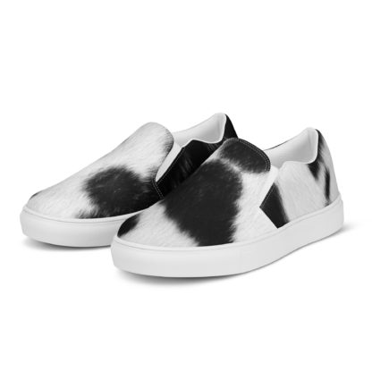 Women’s slip-on canvas cow print shoes - Image 3