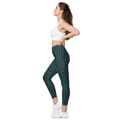 Crossover leggings with pockets dolphins - Image 6