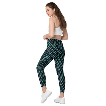 Crossover leggings with pockets dolphins - Image 5