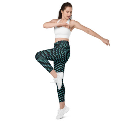 Crossover leggings with pockets dolphins - Image 7