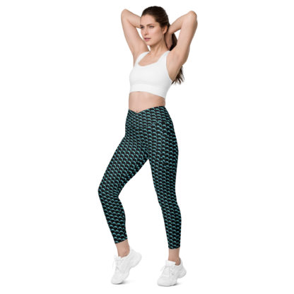 Crossover leggings with pockets dolphins - Image 9