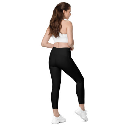 Crossover leggings with pockets black - Image 8