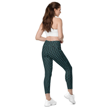 Crossover leggings with pockets dolphins - Image 8