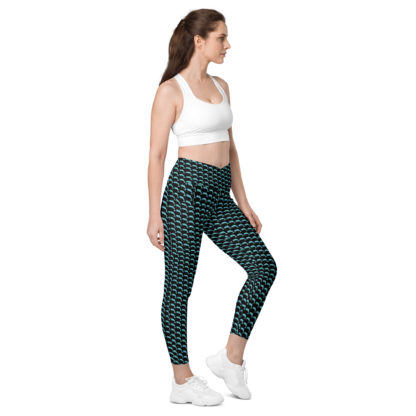 Crossover leggings with pockets dolphins - Image 2