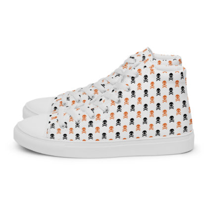 Men’s high top canvas shoes skulls - Image 2