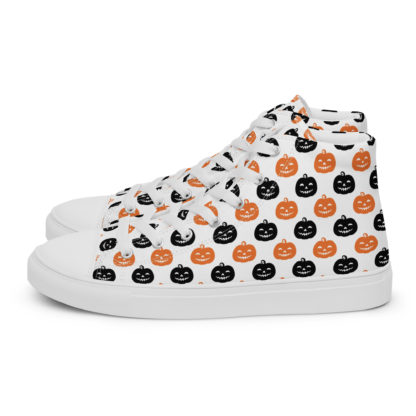 Men’s high top canvas shoes Jack O'Lantern - Image 2