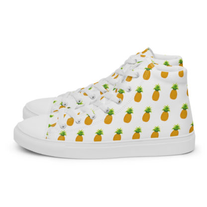 Men’s high top canvas shoes pineapple - Image 2