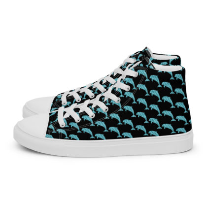 Men’s high top canvas shoes dolphins - Image 2