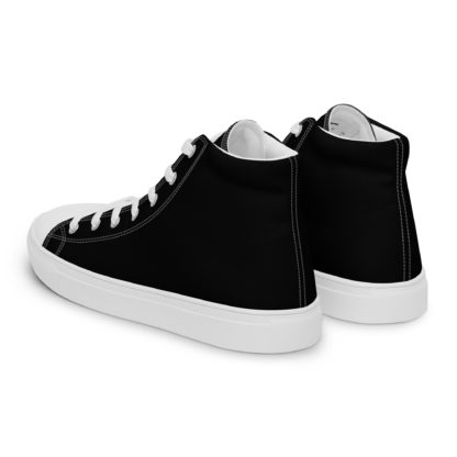 Men’s high top canvas shoes black - Image 3