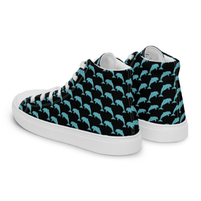 Men’s high top canvas shoes dolphins - Image 3