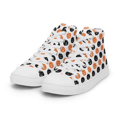 Men’s high top canvas shoes Jack O'Lantern - Image 7