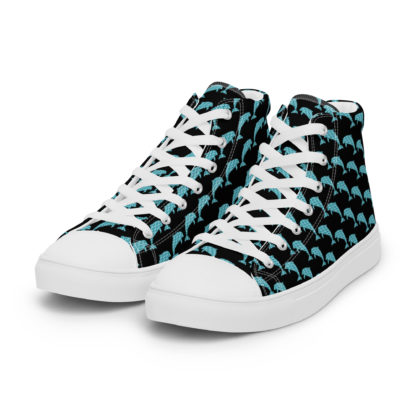 Men’s high top canvas shoes dolphins - Image 7