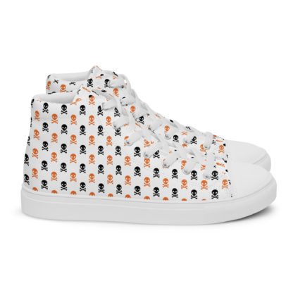 Men’s high top canvas shoes skulls - Image 4