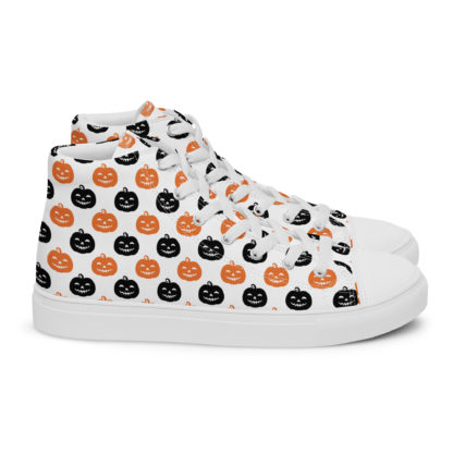 Men’s high top canvas shoes Jack O'Lantern - Image 4