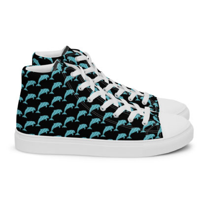 Men’s high top canvas shoes dolphins - Image 4