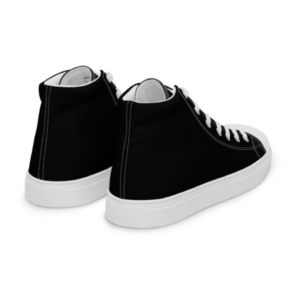 Men’s high top canvas shoes black - Image 5