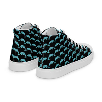 Men’s high top canvas shoes dolphins - Image 5