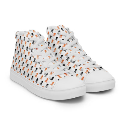 Men’s high top canvas shoes skulls