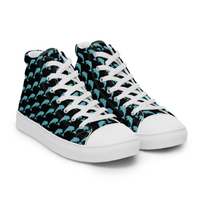 Men’s high top canvas shoes dolphins