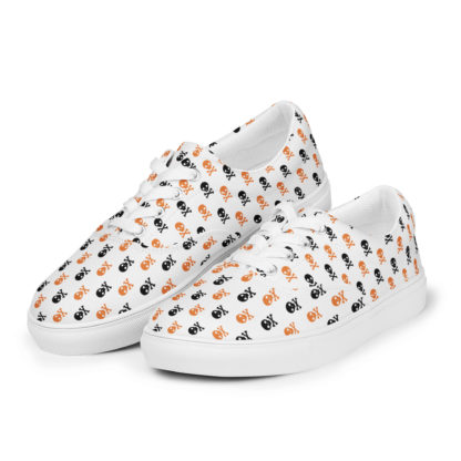 Men’s lace-up canvas shoes skulls - Image 3