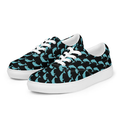 Men’s lace-up canvas shoes dolphins - Image 2