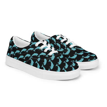 Men’s lace-up canvas shoes dolphins