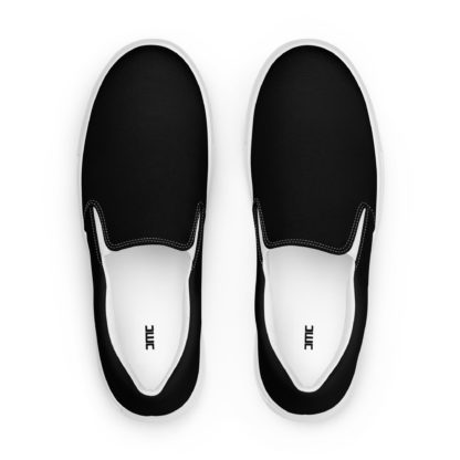 Men’s slip-on canvas shoes black - Image 2