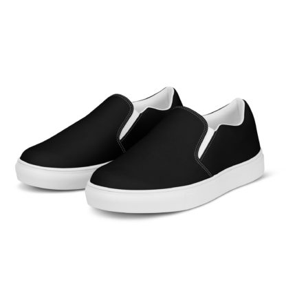 Men’s slip-on canvas shoes black - Image 3