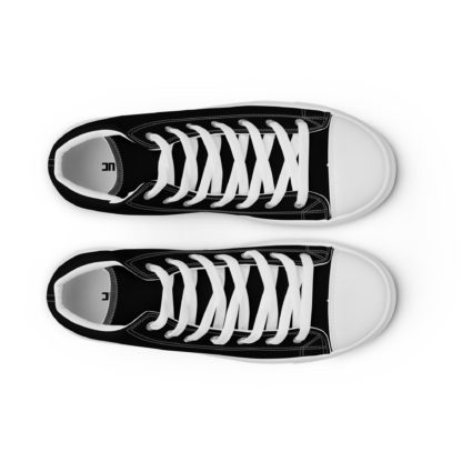 Women’s high top canvas shoes black - Image 9