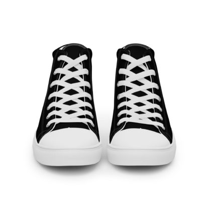 Women’s high top canvas shoes black - Image 6