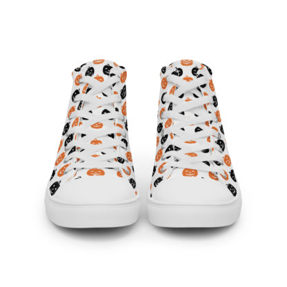 Women’s high top canvas shoes Jack O'Lantern - Image 6