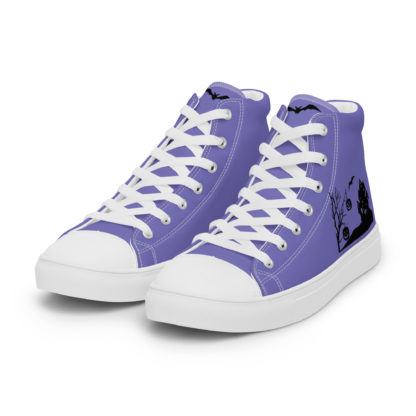 Women’s high top canvas shoes haunted scene - Image 7