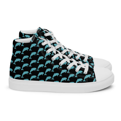 Women’s high top canvas shoes dolphins - Image 4