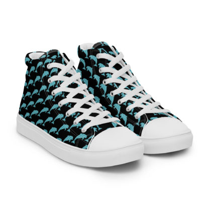 Women’s high top canvas shoes dolphins