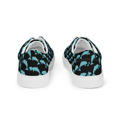 Women’s lace-up canvas shoes dolphins - Image 5