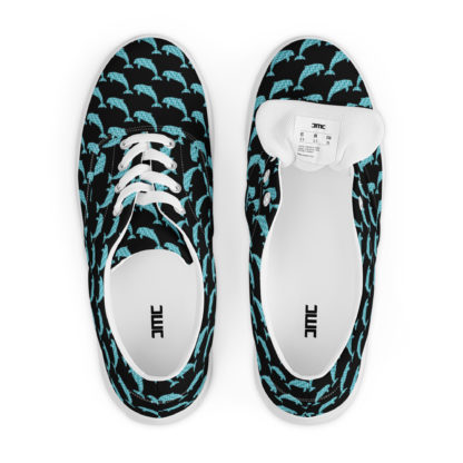 Women’s lace-up canvas shoes dolphins - Image 3