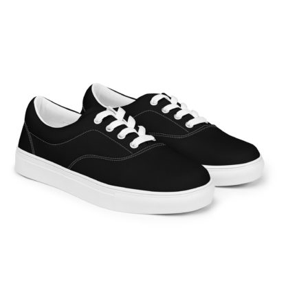 Women’s lace-up canvas shoes black