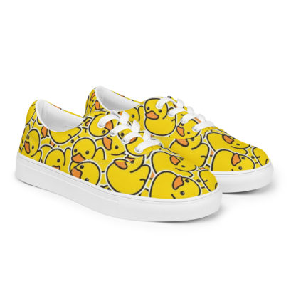 Women’s lace-up canvas shoes ducks