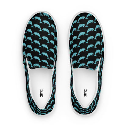 Women’s slip-on canvas shoes dolphins - Image 2