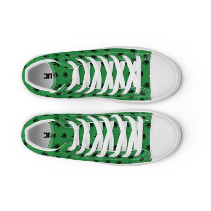 Men’s high top canvas shoes Pot leaves - Image 8